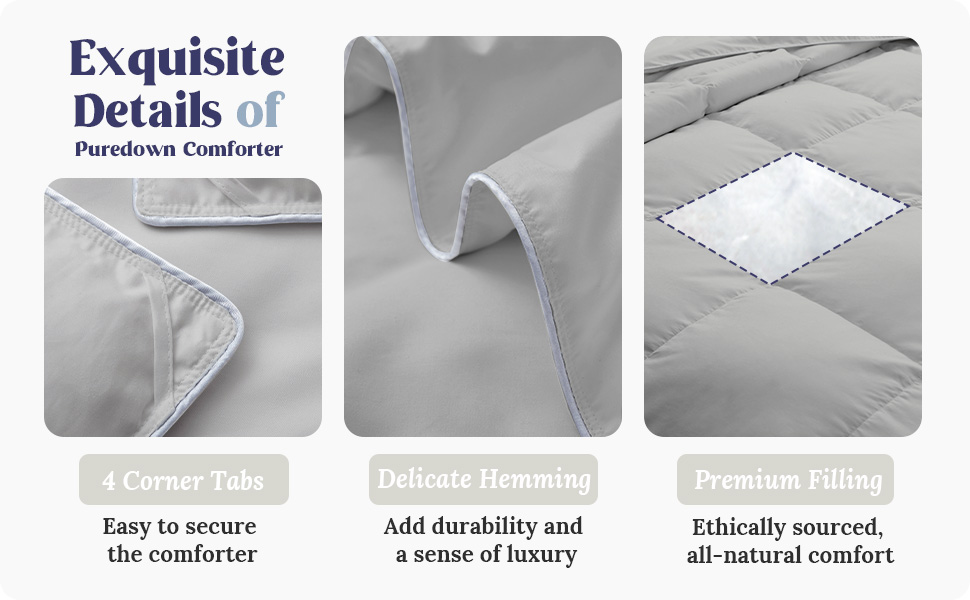 puredown® Grey Goose Feather Down Comforter Twin/Twin XL