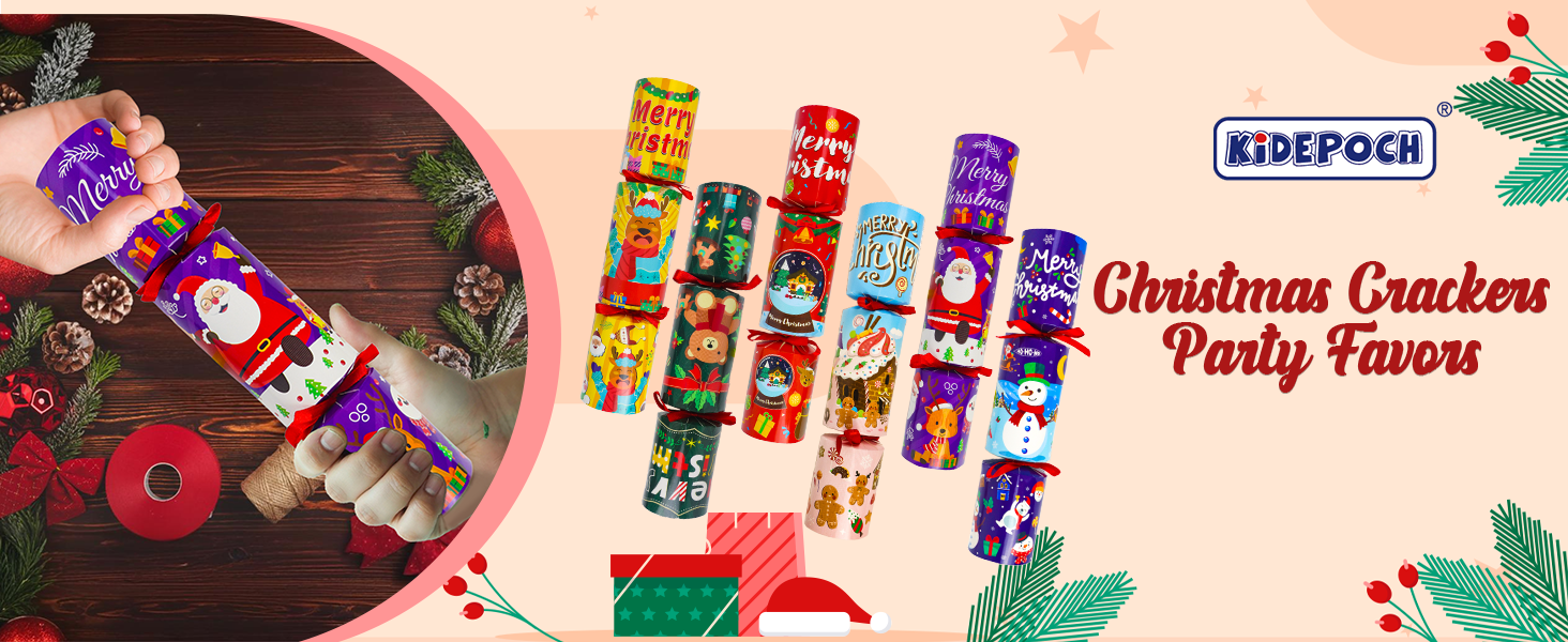 CHRISTMAS CRACKERS PARTY FAVORS