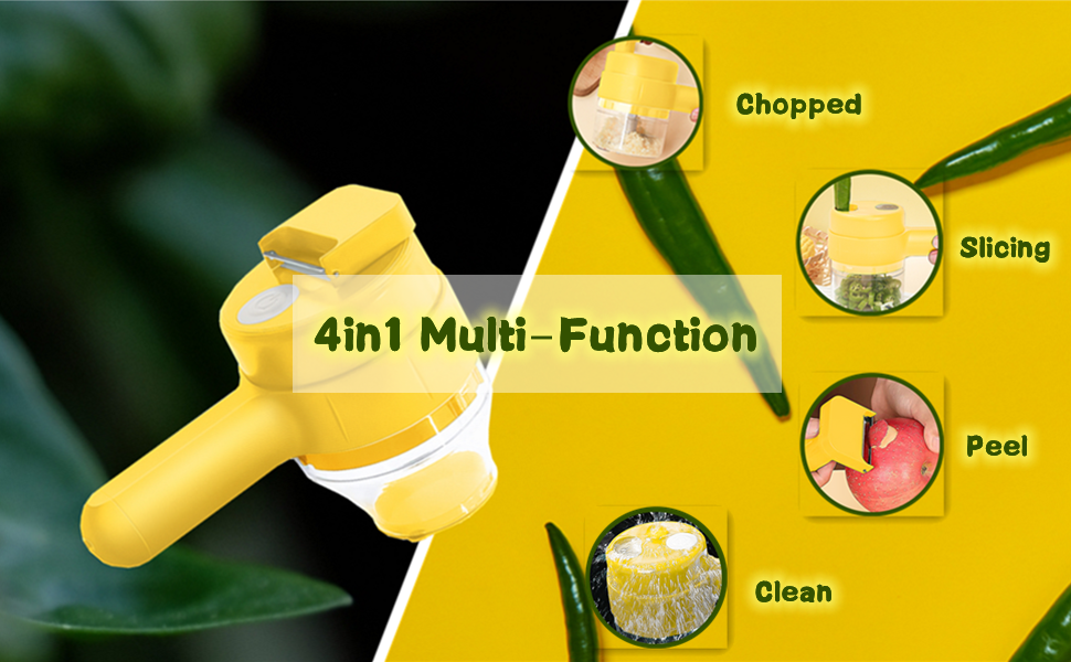 Vegetable Slicer Set,upgrade 4in1 HandHeld Electric