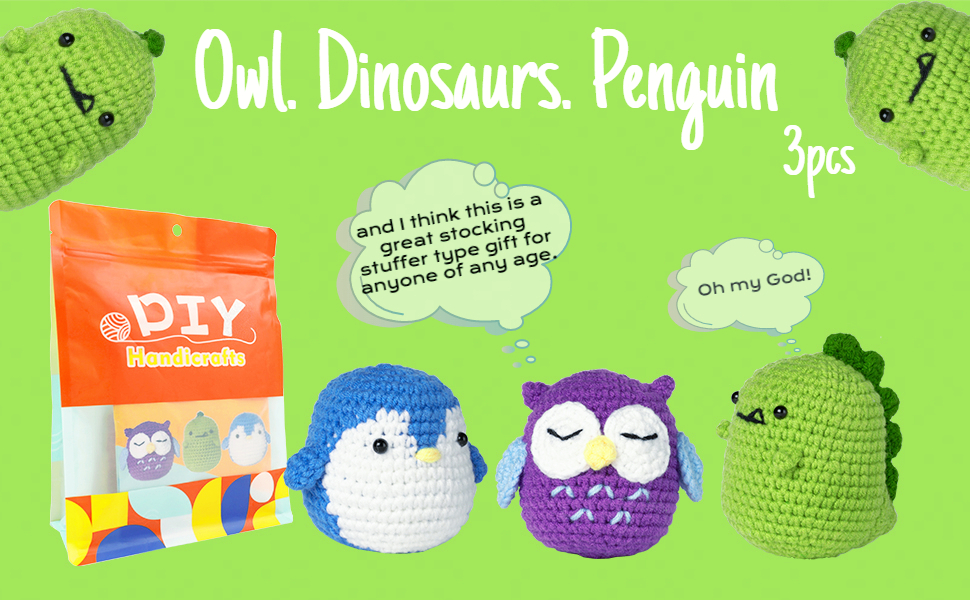 Crochet Kit for Beginners with Yarn Hook Needles Complete 3PC Beginner