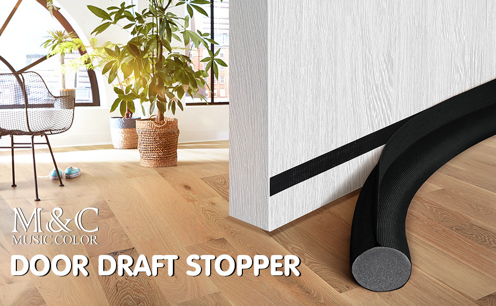 2 Pack Door Draft Stopper 37 Inch OneSided Under Door Draft Blockers Soundproof