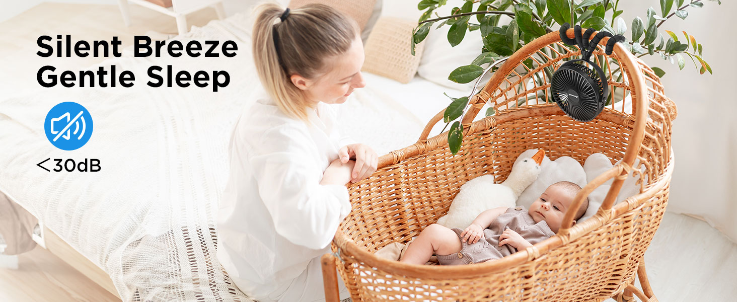 rechargeable stroller fan