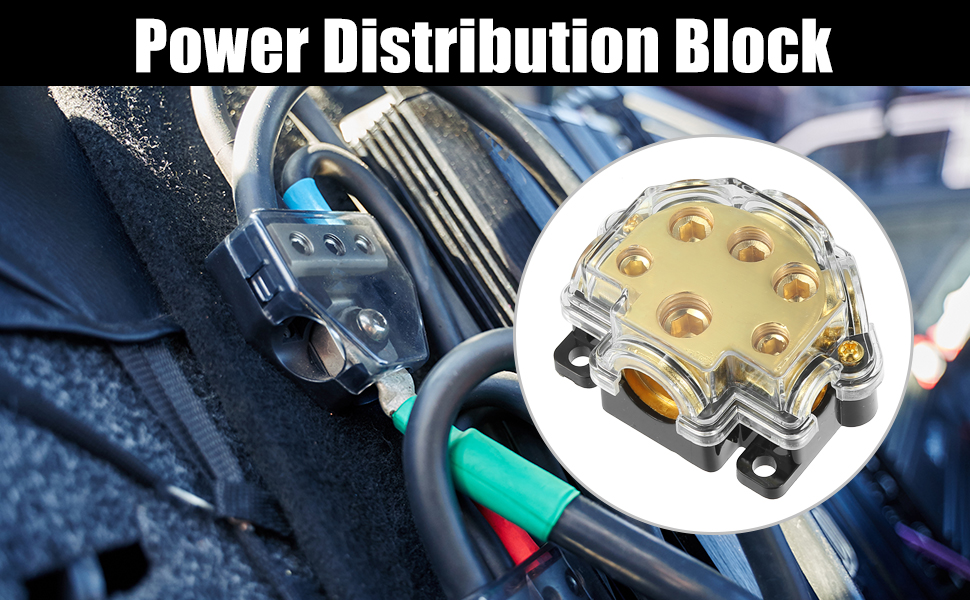 X AUTOHAUX 0/2/4 Gauge in 2/4/8 Gauge Out 5 Ways Stereo AMP