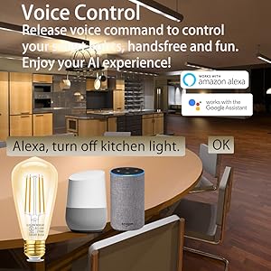 edison wifi light bulb e26 60w wifi light bulbs alexa controlled smart edison bulbs google home