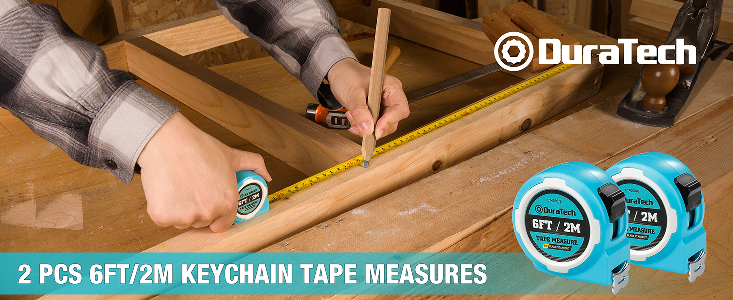 2pcs 6ft keychain tape measures
