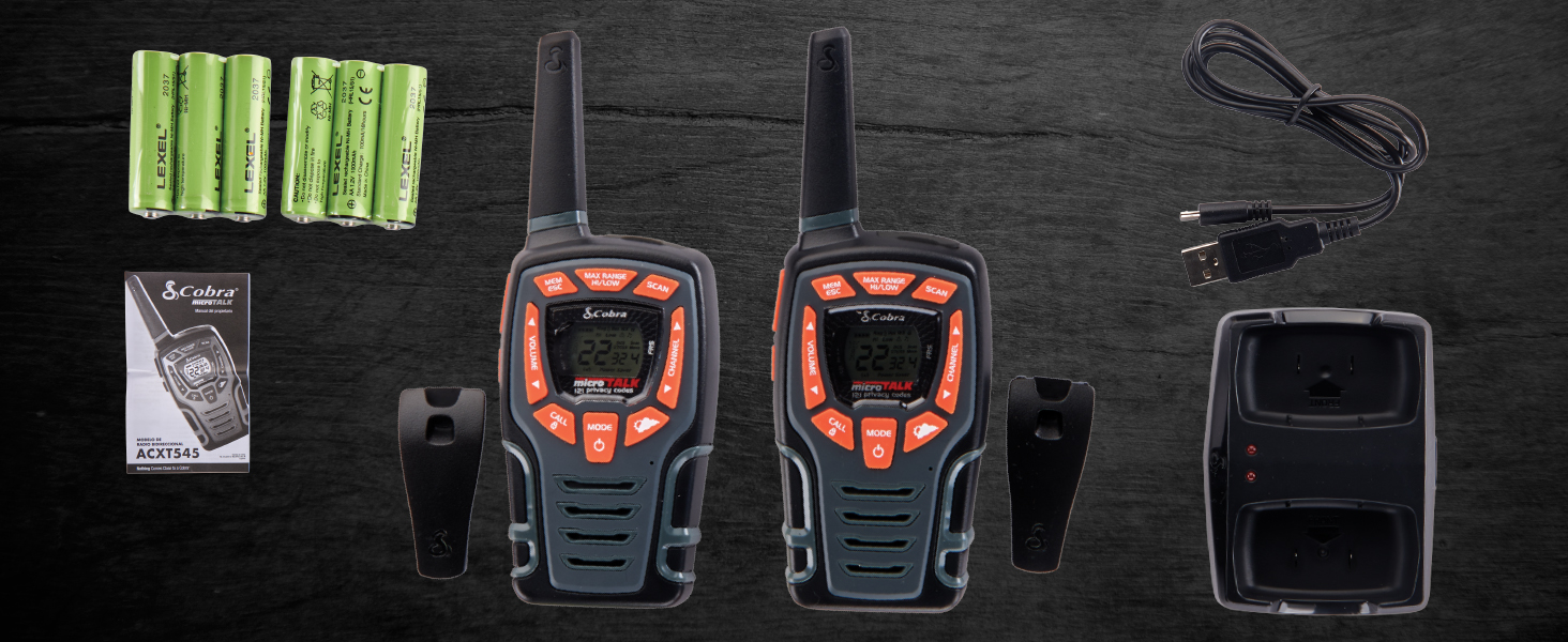 Cobra ACXT545 WeatherResistant Walkie Talkies for Adults