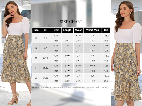 スカート KUME FRILL CHIFFON MIDI SKIRT 205009413-1-blackchiffon