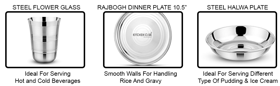 Stainless Steel dinner Set Items