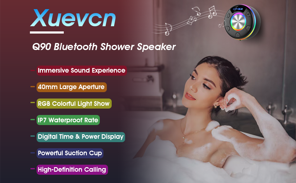 shower speaker bluetooth waterproof