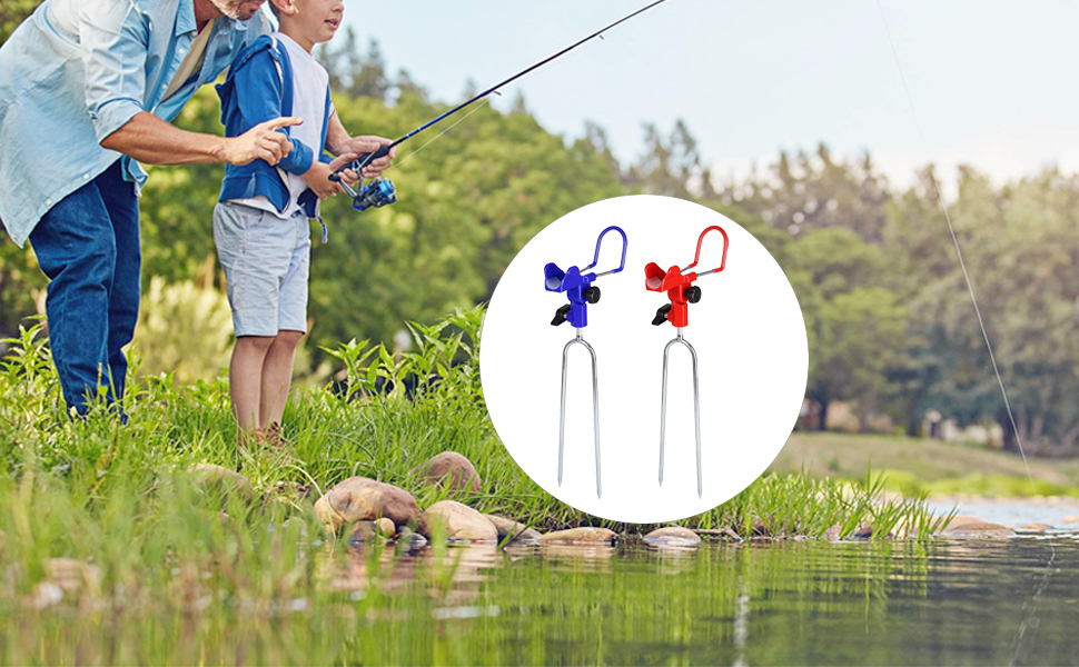 Wdwlbsm 2 Pack Fishing Pole Holders for Bank Fishing