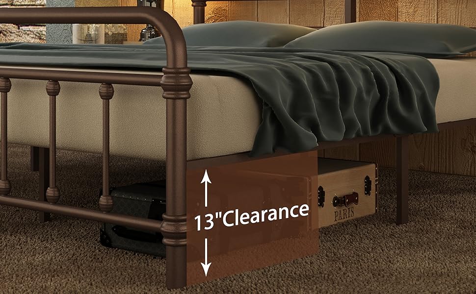 Prodature KingPlatformBedFrameandheadboard49inchHigh