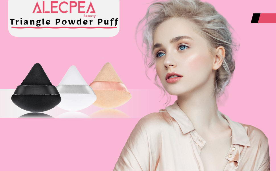 8 Pcs Velour Makeup Powder Puff, ALECPEA Triangle Powder