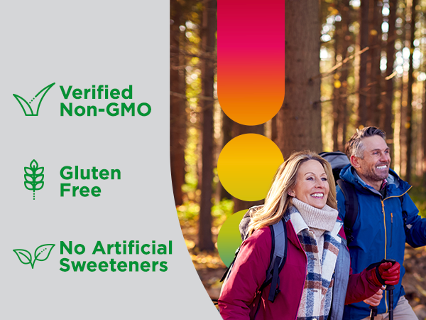 Verified Non-GMO - Gluten Free - No Artificial Sweetners