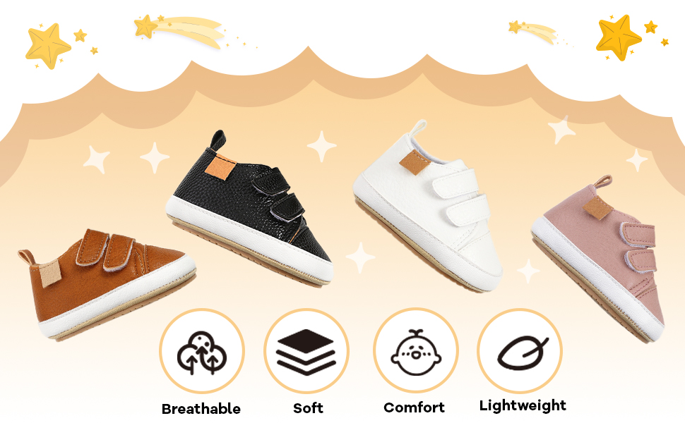 Sonsage Infant Baby Boy Girl First Walking Shoes Newborn Prewalkers Non