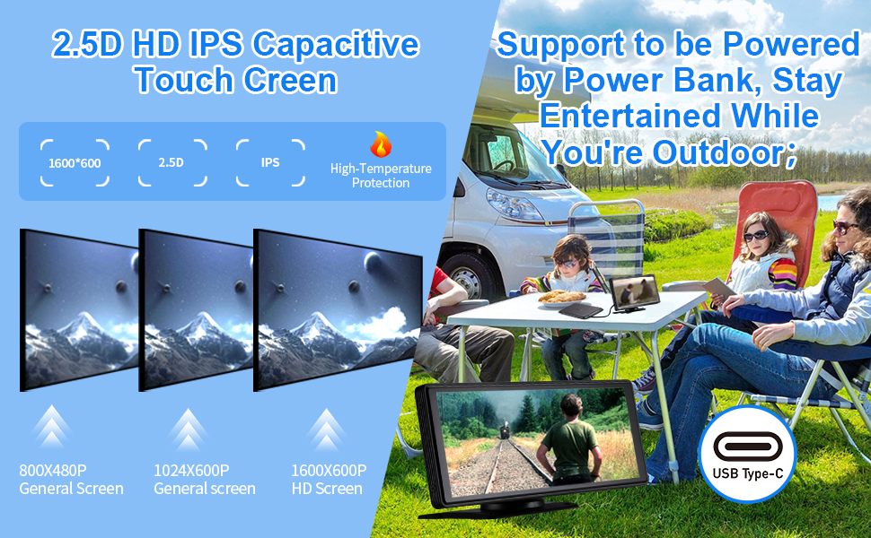 CarThree 10.26Inch Portable Car Stereo with HD Dash Cam