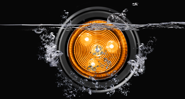 2inch 4led amber round side marker light indicator lights for truck trailer rv camper