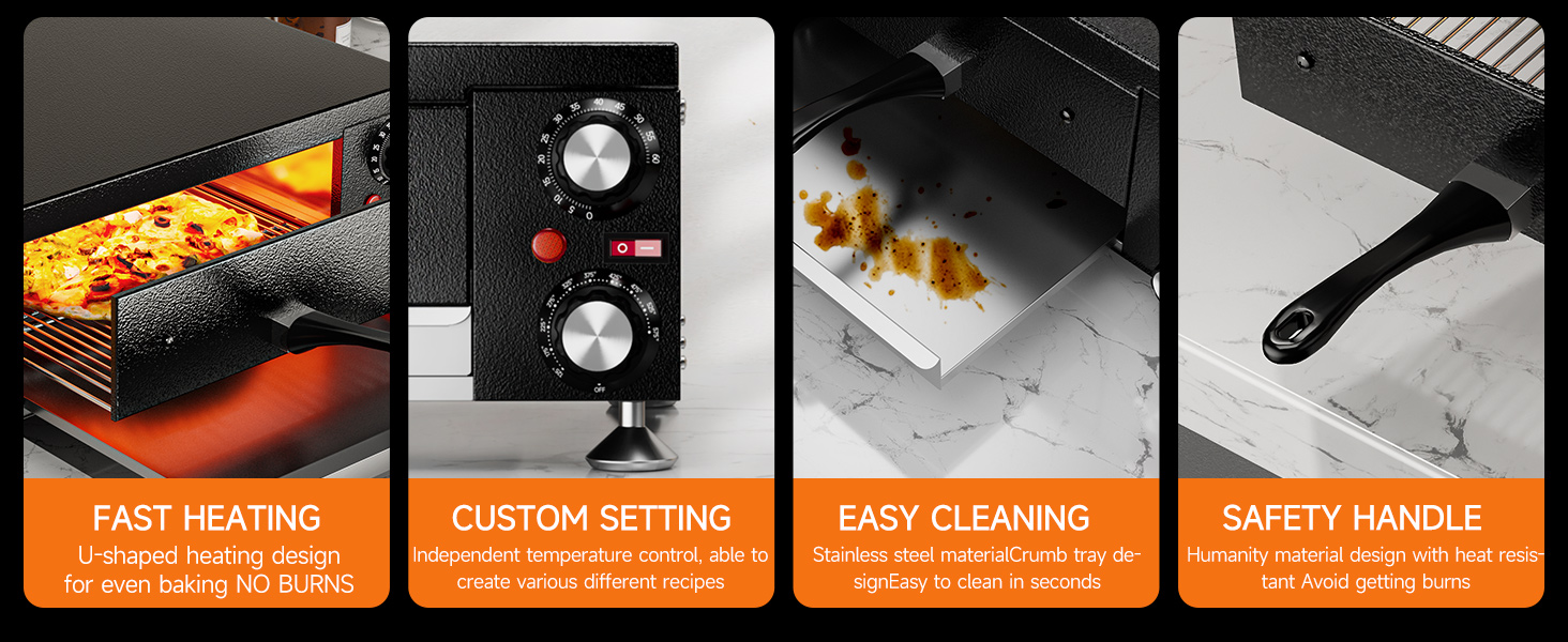 Awgpd Electric Pizza Oven Indoor Countertop Pizza Oven