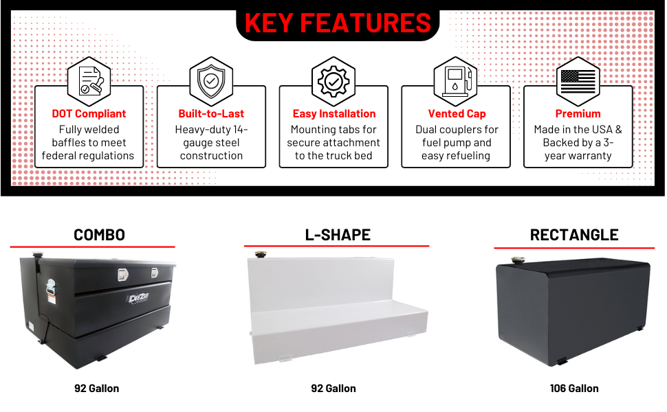 Amazon.com: Dee Zee DZ92647XSB 92 Gallon Black Steel Combo