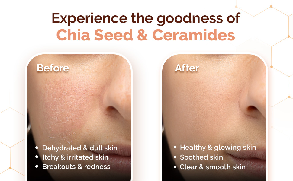 Mamaearth Chia Calming Face Cleanser with Chia Seed & Ceramides for Dry & Sensitive Skin 180ml