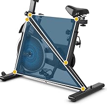 GOPLUS Cyclette Da Esercizio, Resistenza All'Attrito, Portata Di 120 Kg, Sella E Manubrio Regolabili, Manubrio Con Cardiofrequenzimetro, Monitor Digitale, Volano 6 KG, Ideale Per Casa/Ufficio (Bianco) 19 width=220
