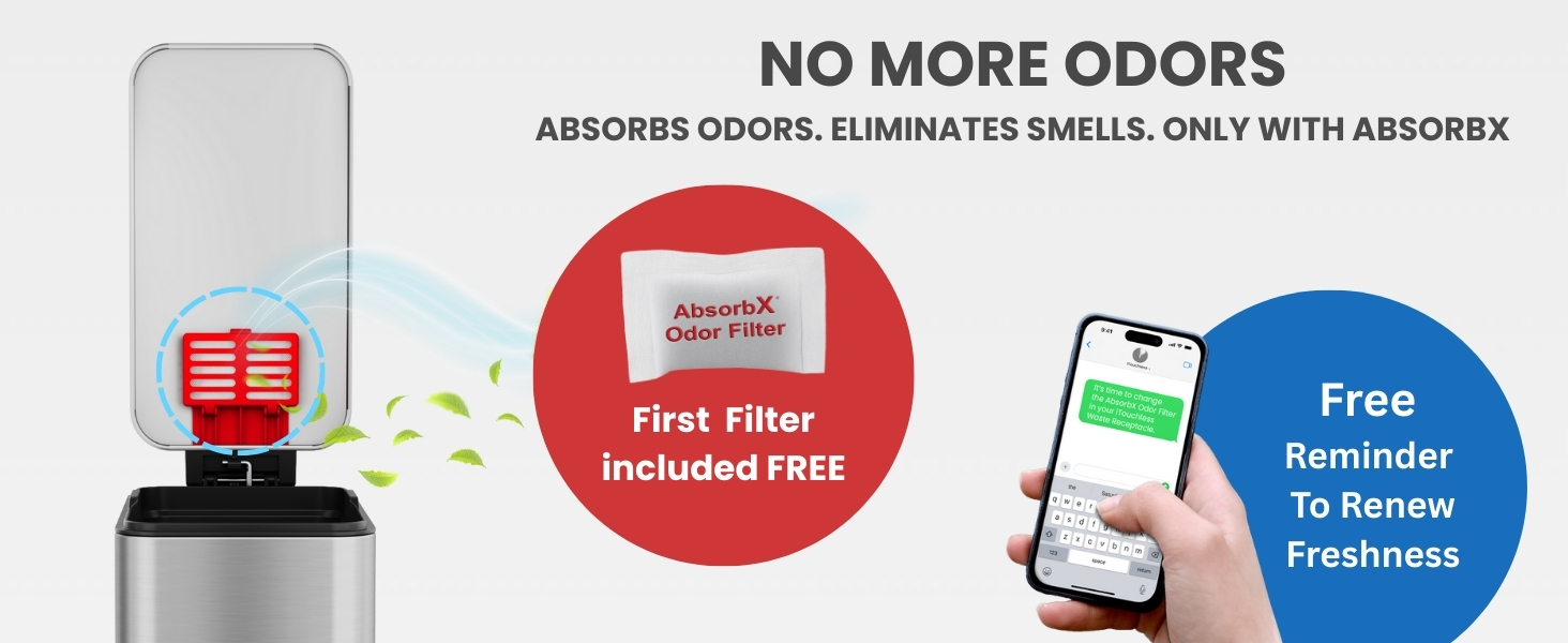 No more odors with AbsorbX filter
