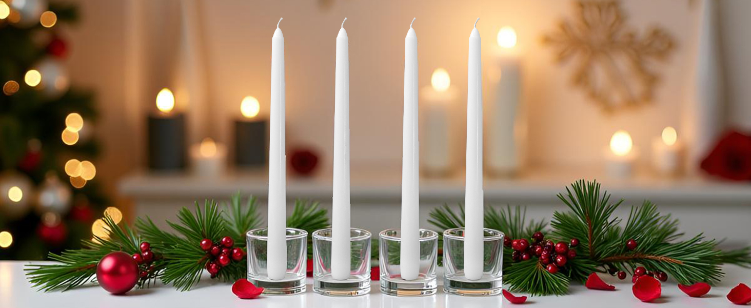 christmas taper candles