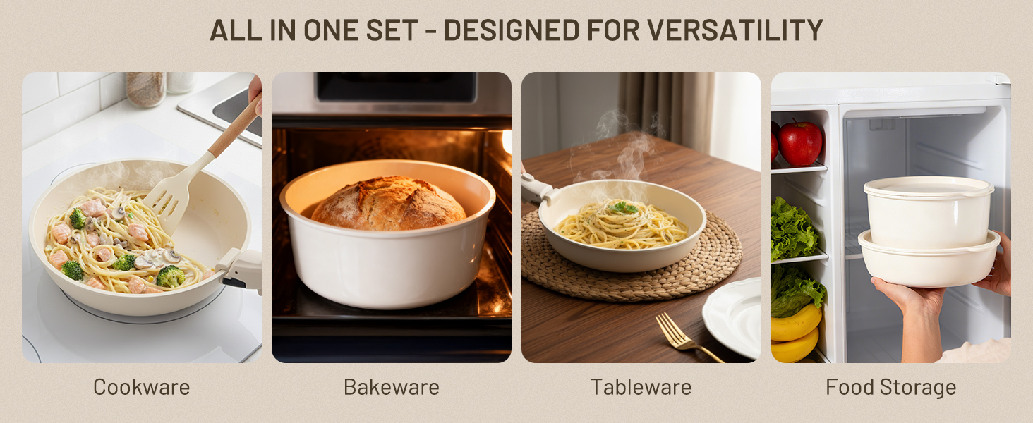 detachable handle pots and pans set