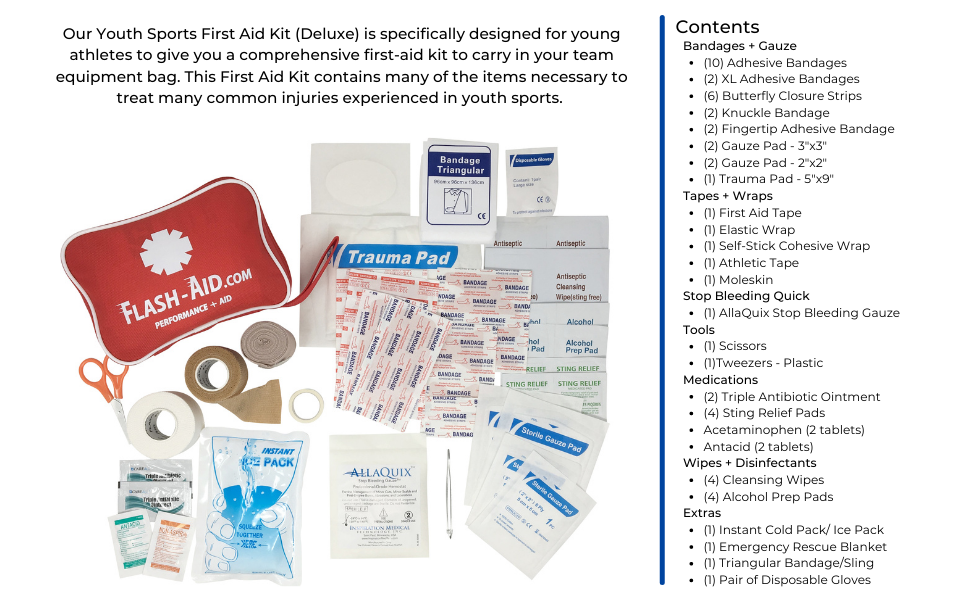 Youth Sports First Aid Kit (Deluxe) - No Typos