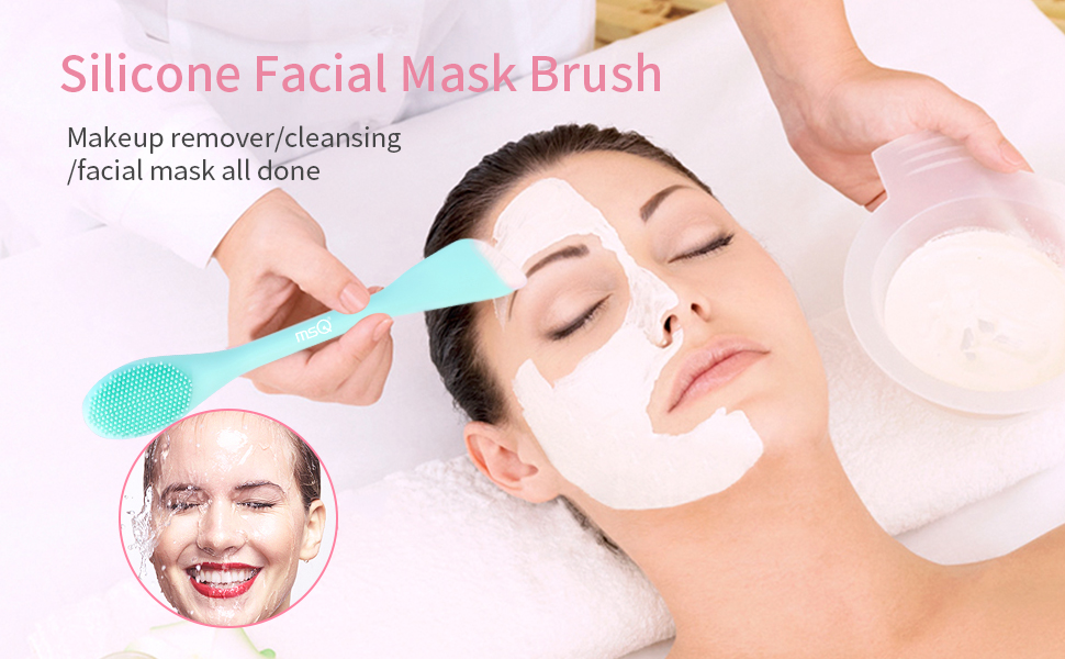 Silicone Facial Mask Brush With Electroplated Handle - Temu