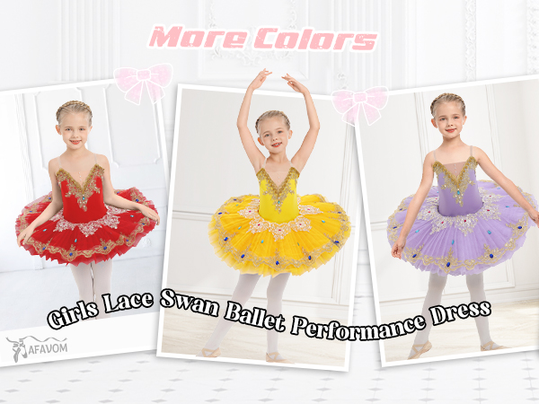 Amazon.com: AFAVOM Ballerina Swan Lake Costume for Girls
