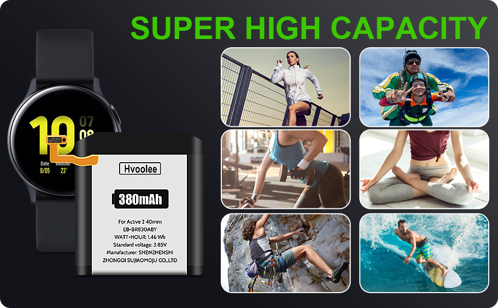 380mAh Ersatz Akku für Samsung Galaxy Watch Active 2 40mm Interner