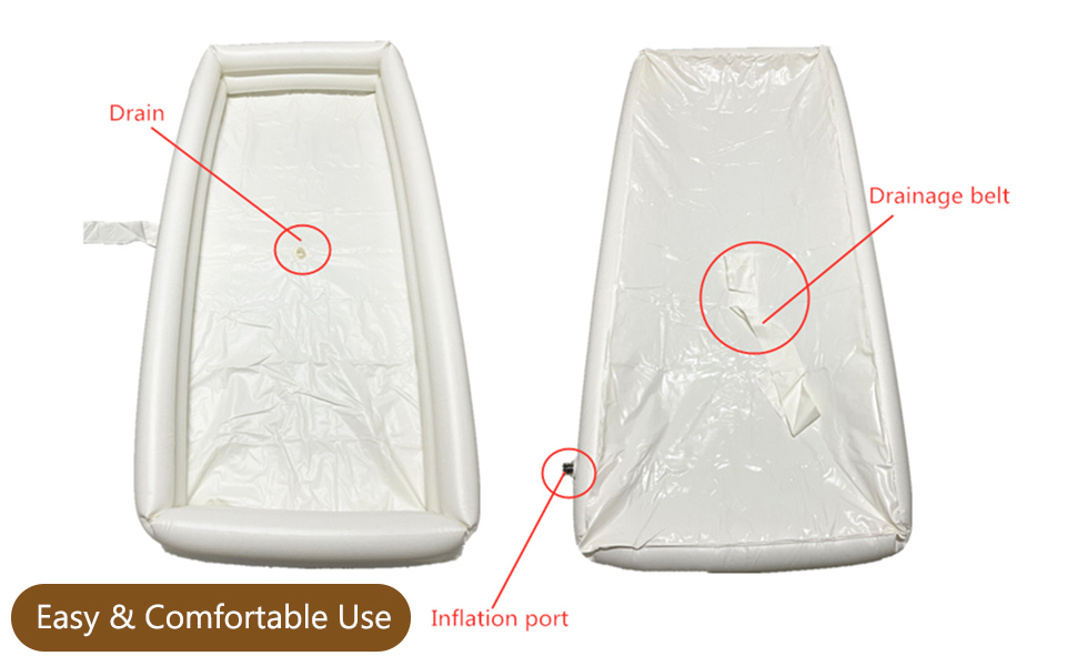 Medical Bedside Shower Bathtub Kit Inflatable PVC Body