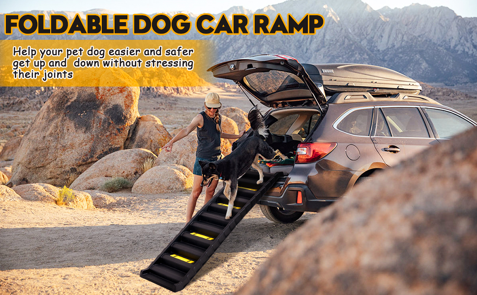 Dog Car Ramp for Large Dogs, Protable AntiSlip Pet Ramp