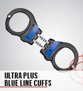 ASP Blue Line Ultra Plus Handcuffs, Double-Locking Handcuffs, Forged Aluminum Restraints, Police ...