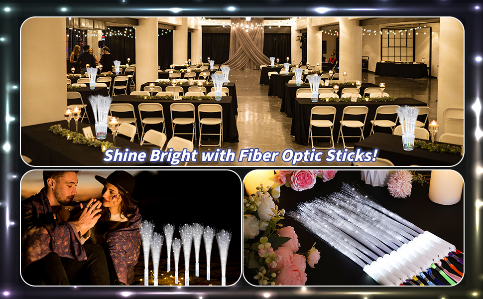 White Fiber Optic Wand Glow Wand