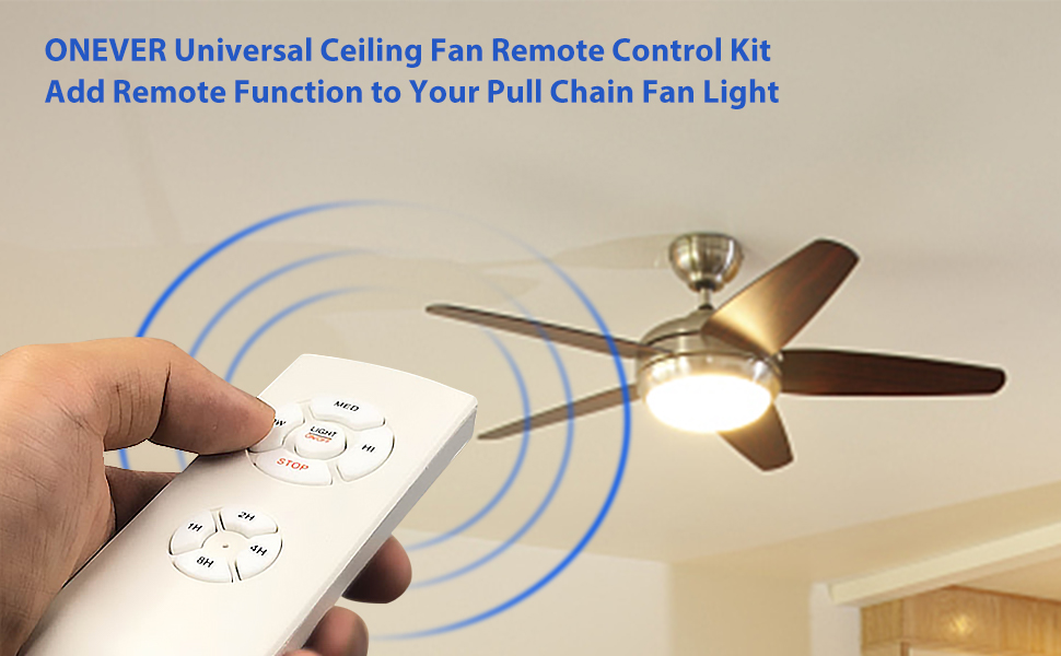 ONEVER Ceiling Fan Lamp Remote Controller Kit & Timing Wireless Remote