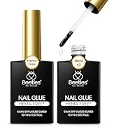 Beetles Hema-Free Nail Glue for Acrylic Nails Tips, 2Pcs 10ml Long Lasting Uv Nail Glue for False...