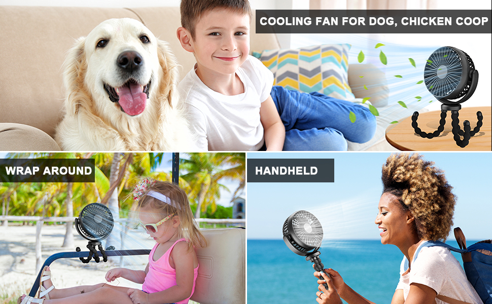 handheld fan portable stroller fan desktop table fan battery powered fan