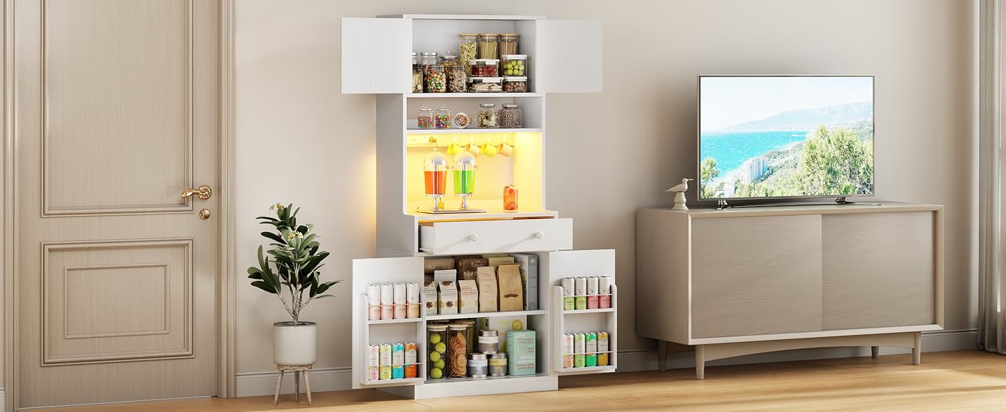 hutch cabinet with storage