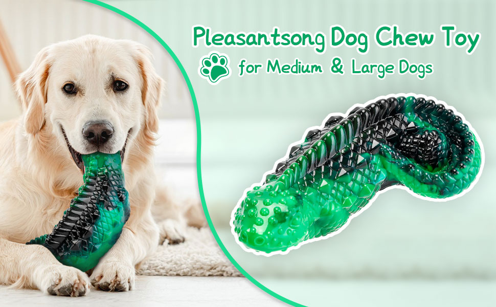 Pleasantsong Indestructible Dog Toys, Extreme Tough Dog Chew Toy for