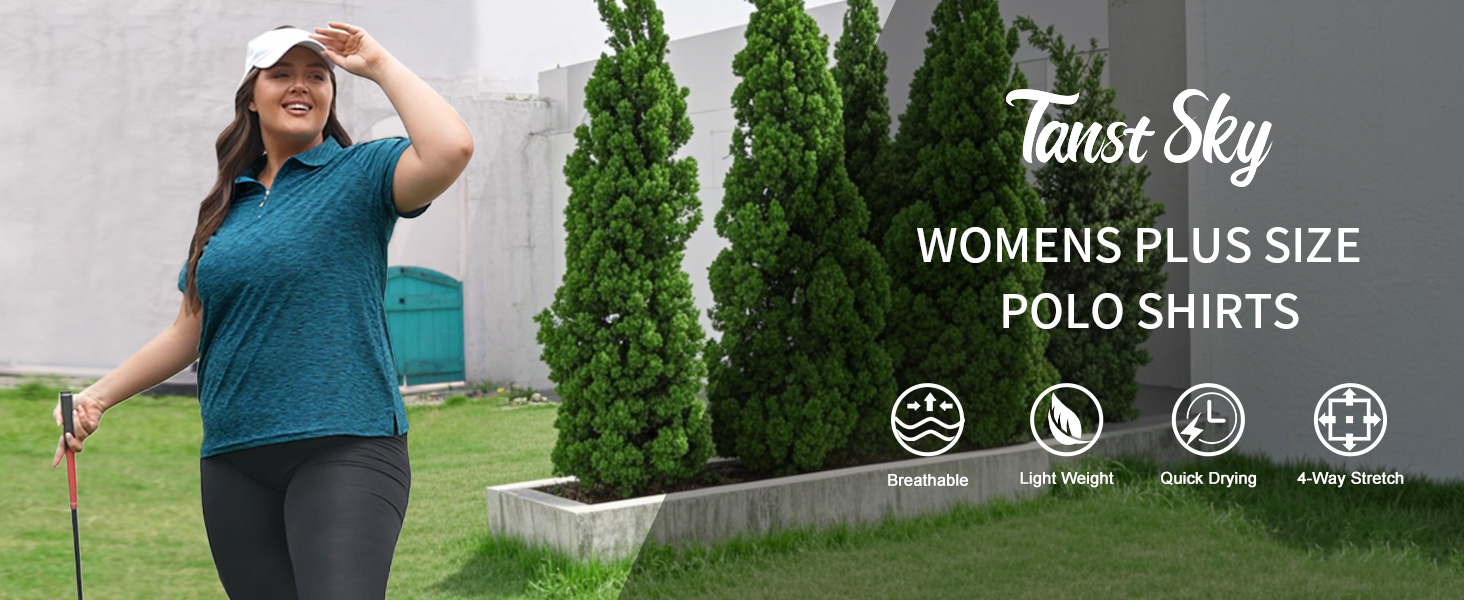 Womens Plus Size Polo Shirt