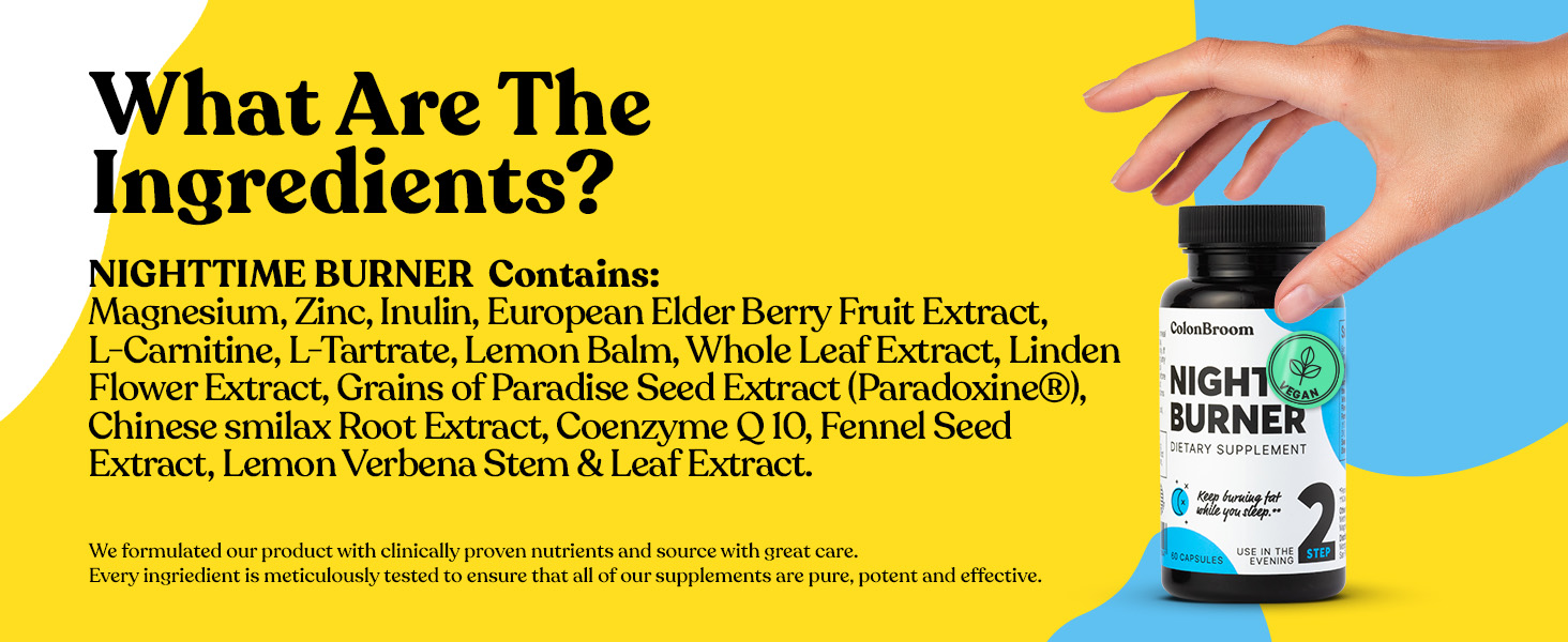 ColonBroom Day & Night Burner Supplements, Pills for Women