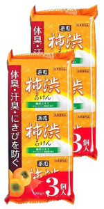 Amazon | 柿渋石鹸 100g×6個セット（3個入り×2袋） 柿渋エキス