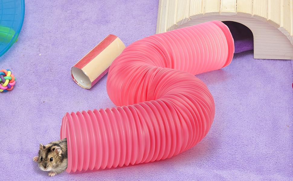 ZENFUN 3 Packs Pet Fun Tunnel, Small Animal Tunnel