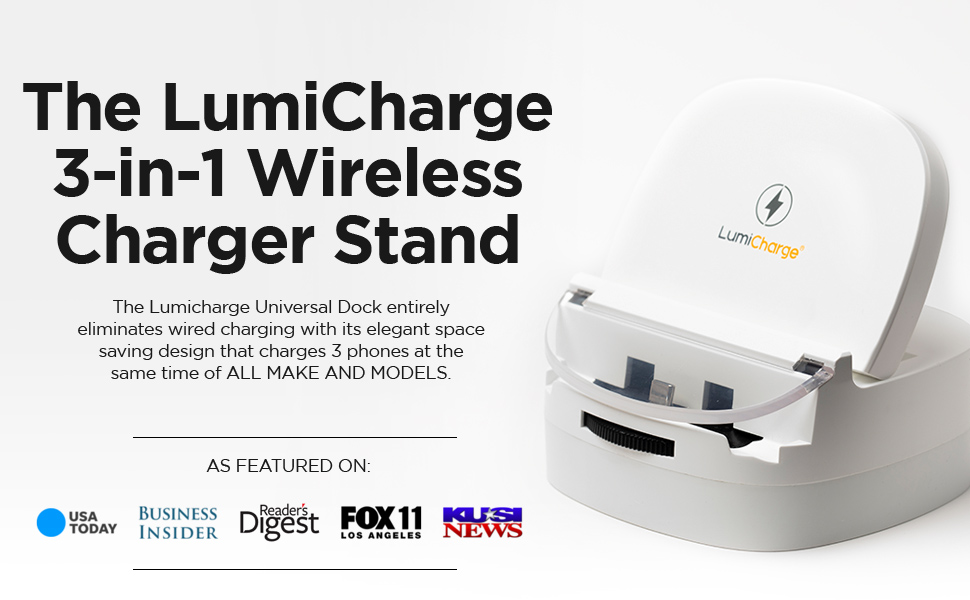 3 in 1 wireless charging stand charger fast qi 10W pad apple samsung android universal dock
