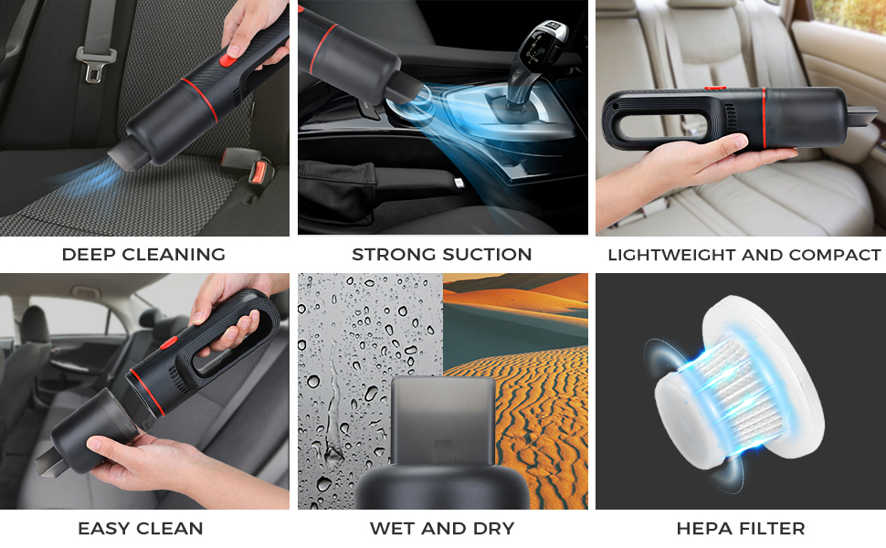 Handheld Vacuum Cleaner, Car Vacuum Cleaner Cordless Hoover
