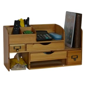 Amazon.co.jp: Juleduo 卓上 デスクオーガナイザー ペン立て