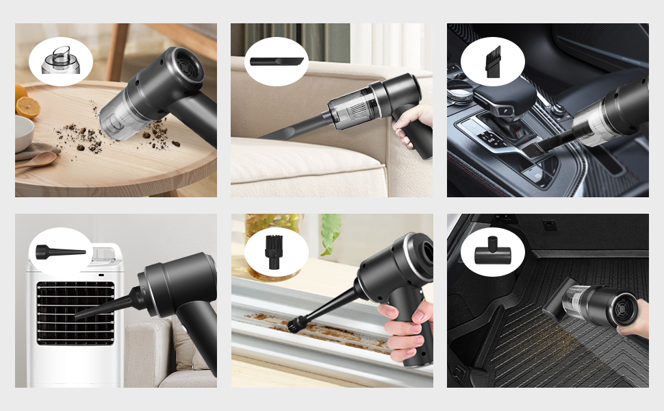 JUUPBKKIY Mini Handheld Vacuum Cleaner Cordless with sucking blowing