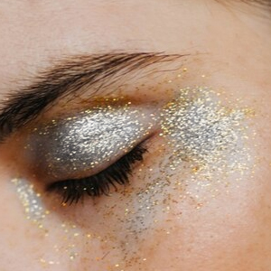 silvery glitter stick makeup