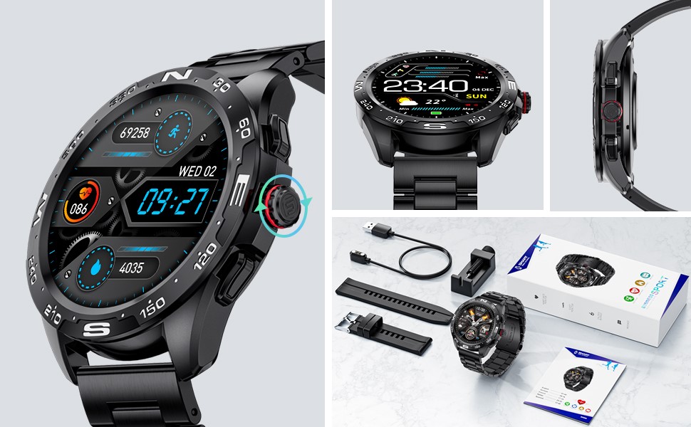 LIGE Smart Watch with Bluetooth Call, 1.32" HD Touch Screen Activity